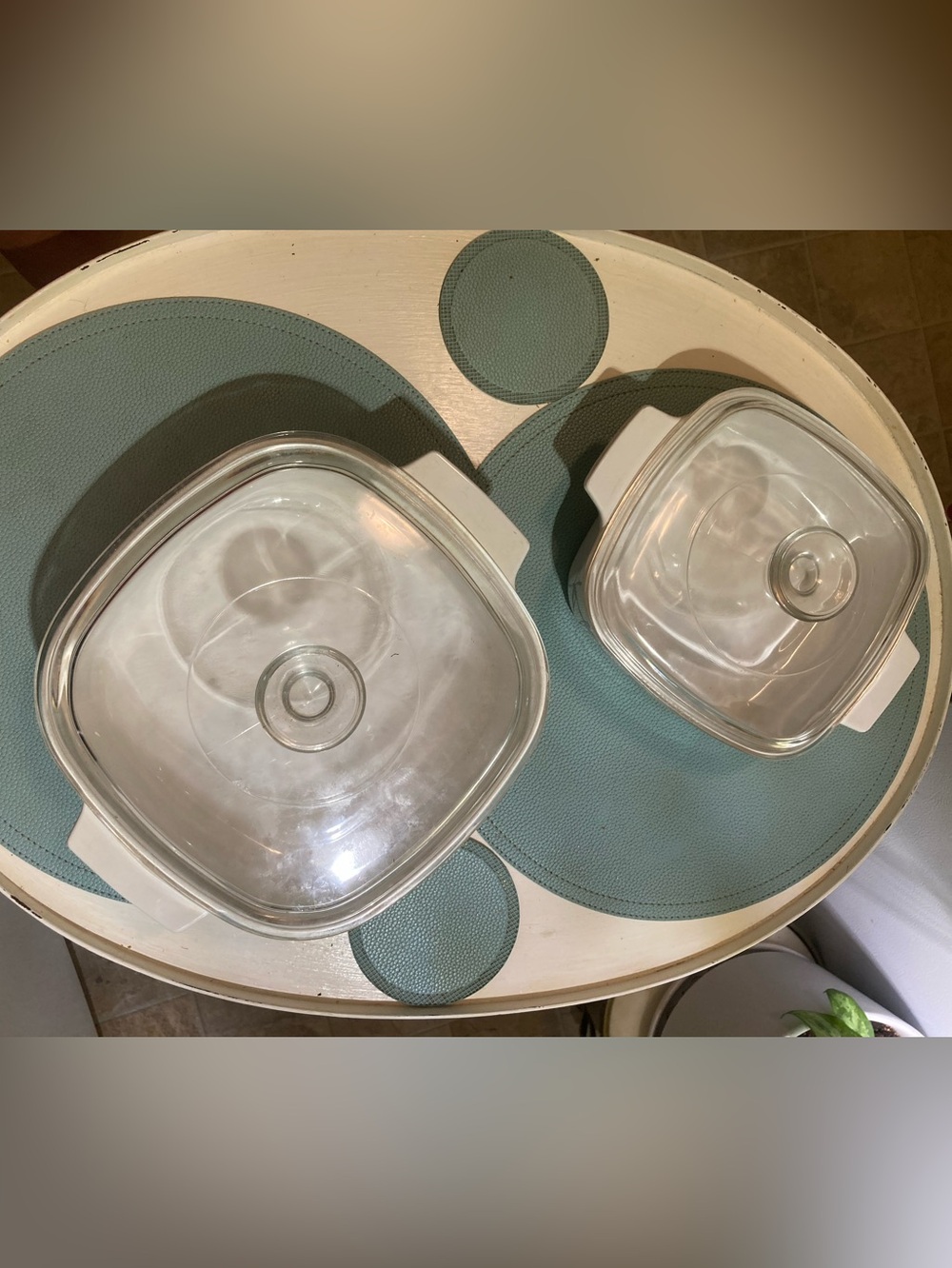 Corningware Vintage Collectible “Shadow Iris” Baking Dishes 1&2 Liter/Glass Lids - Picture 6 of 6